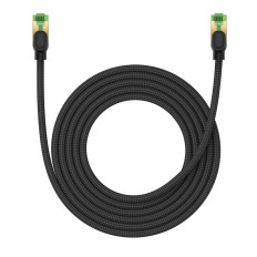 Schnelles Netzwerkkabel LAN RJ45 CAT.8 40gbps geflochtene 3m schwarz