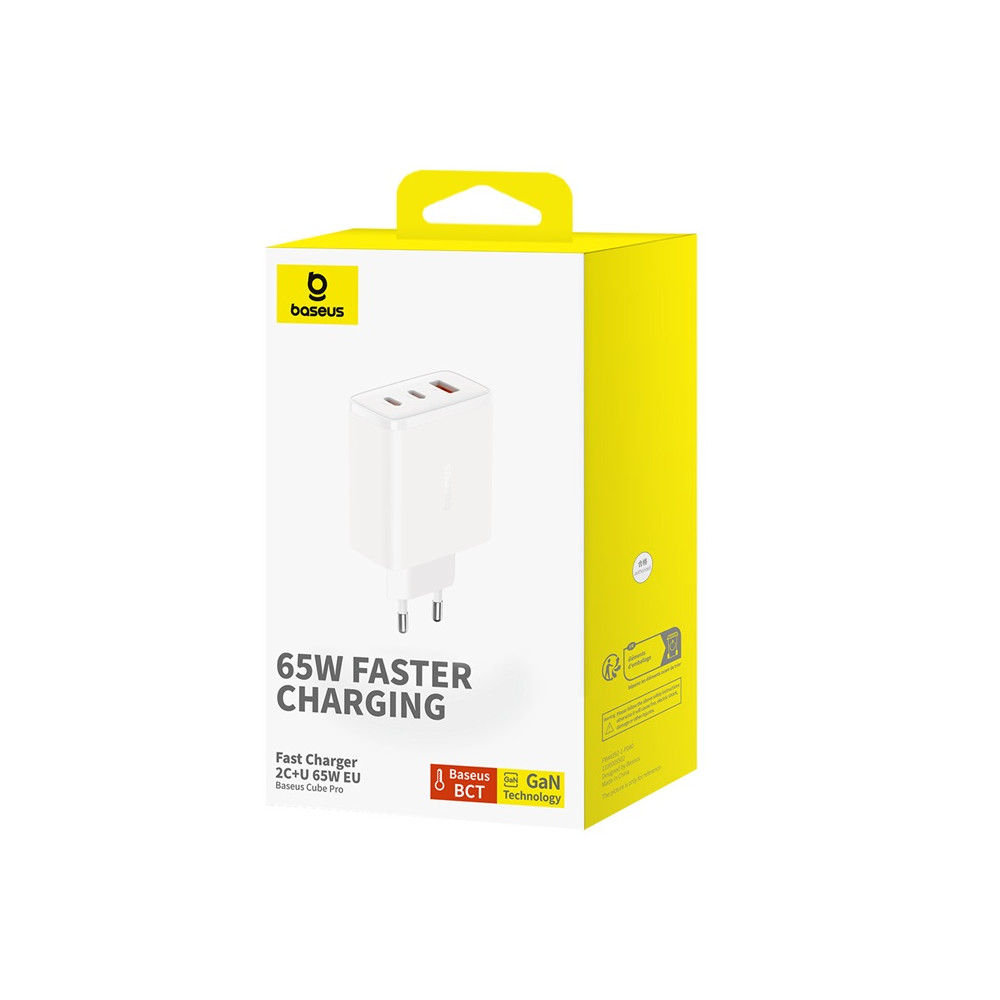 Gan Cube Pro 65W 2x USB-C USB-balts krēsls