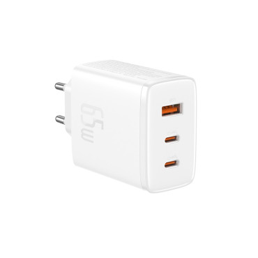 GAN CUBE PRO 65W 2x USB-C USB-valge tooli