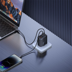 GAN CUBE PRO 65W 2X USB-C USB-A WETAL