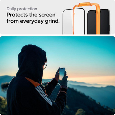 Härdad glas Alm Glass FC på iPhone 15 Pro Max Black - Set med 2 st.