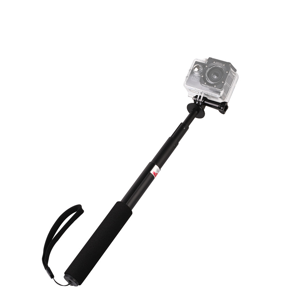 Selfie-Stick-Teleskop-Stick mit einem Kameras-Griff. Kamera