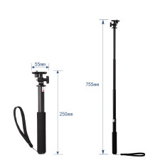 Selfie Stick Teleskopická tyč s rukoväťou kamery. Fotoaparát