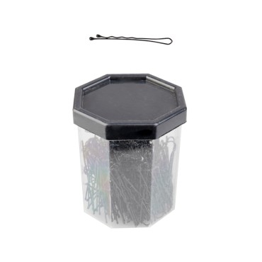 Épingles de barbier pour cheveux e-62 150 pcs 4,9 cm noir — emballage