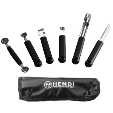 Ensemble de couteaux décoratifs pour légumes et fruits 6 pcs - Hendi 856291