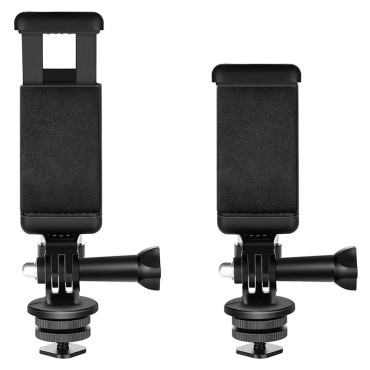 Suporte para telefone. Câmera esportiva. GoPro com uma cabeça rotativa