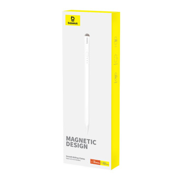Stylus Stylus para iPad com ponta de substituição ativa escrita suave 2 com um cabo USB-C branco