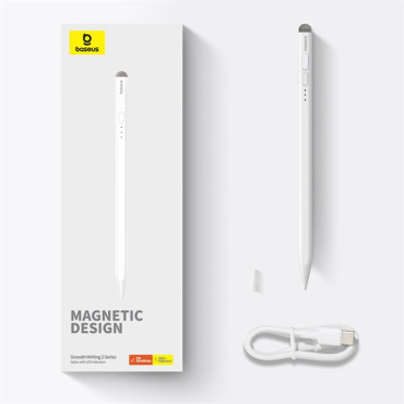 Stylus stylus för iPad med aktivt ersättningsspets smidig skrivning 2 med en USB-C-kabelvit