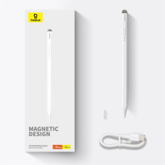 Stylus-Stift für iPad mit aktivem Ersatzspitzen glattes Schreiben 2 mit einem USB-C-Kabelweiß