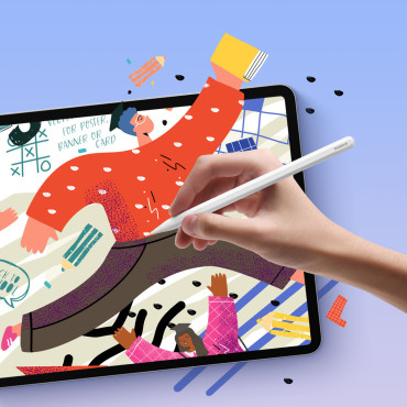 Stylus Stylus na iPad s aktívnym náhradným hrotom Hladké písanie 2 biele