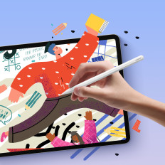 Stylus Stylus na iPad s aktívnym náhradným hrotom Hladké písanie 2 biele