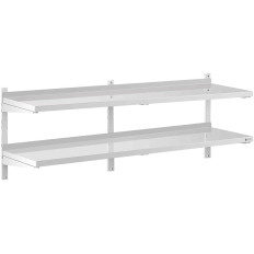 Wand-afdichting Catering Plank Dubbel met staal Instelbaar 180 x 40 cm