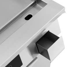 Glat fritstående grill 720 x 610 mm 80-300 C 10000 W