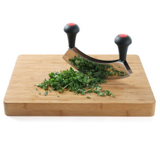 Cuchillo de picador para cortar hierbas con una cuchilla doble - Hendi 844366