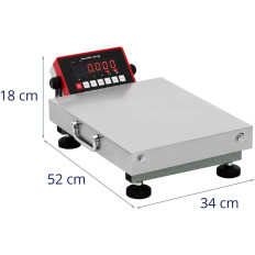 Industriel platformskala 30 x 40 cm 150 kg / 0,04 kg