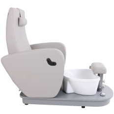 Sillón eléctrico para pedicura con una bandeja de sosteos y ducha - gris