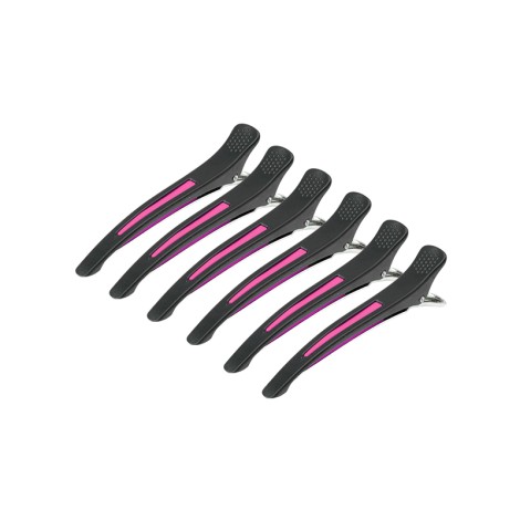 Clamps -hiusklipsit e-13 11,5 cm neonsekoitus 6 kpl