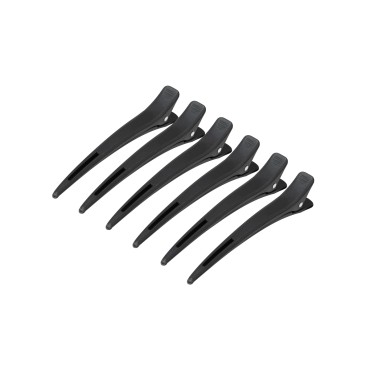 Kappersklemmen Carbon E-15 11,5 cm zwart 6 stuks