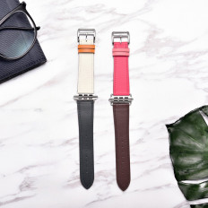 Cinta de pulseira Apple Assista 42/44 / 45mm Brown-Pink