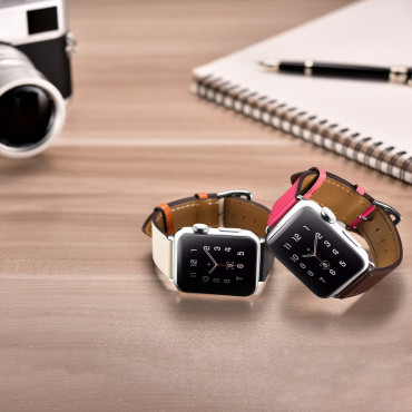 Cinta de pulseira Apple Assista 42/44 / 45mm Brown-Pink