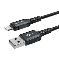 Kabeļu MFI kabelis uz iPhone USB - Zibens 2.4a 1.8m Black