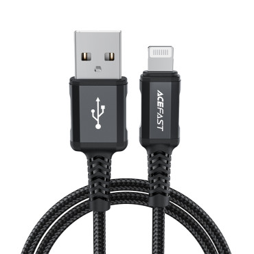 Kabeļu MFI kabelis uz iPhone USB - Zibens 2.4a 1.8m Black