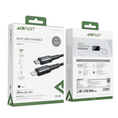 Kabeļu MFI kabelis uz iPhone USB-C - Zibens 30W 3a 1.2m Black
