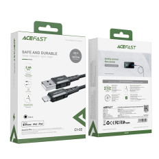 Kabeļu MFI kabelis uz iPhone USB - Zibens 2.4a 1.2m Black