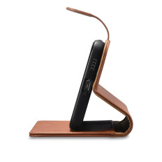 Läderfodral Plånbok för Galaxy S22 + Läder Plånbok Väska Brown