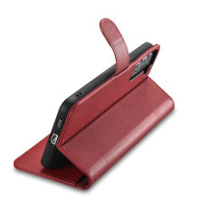 Kožené puzdro Peňaženka pre Galaxy S22 + Kožená peňaženka Burgundsko
