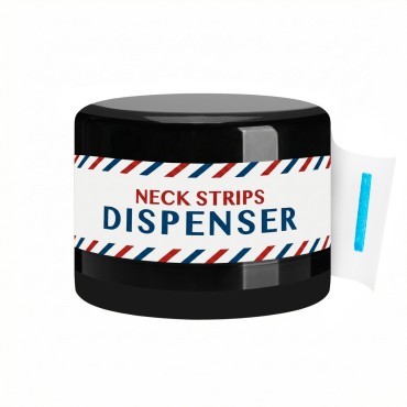 A box for a barber's paper collar - black — front view