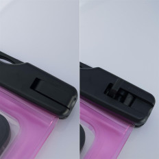Bolsa impermeável para telefone 6 "com uma coleira rosa