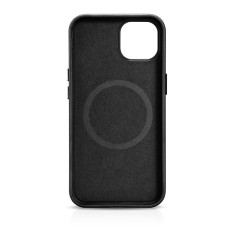 Case en cuir iPhone 14 magnétique avec Magsafe Huile Cire Case Premium Case Noir