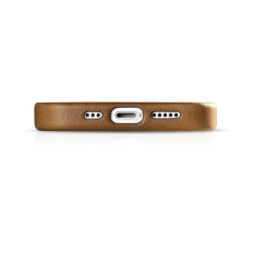 Couro iPhone 14 Bolsa magnética com Magsafe Oil Cera Premium Caso de couro marrom Brown