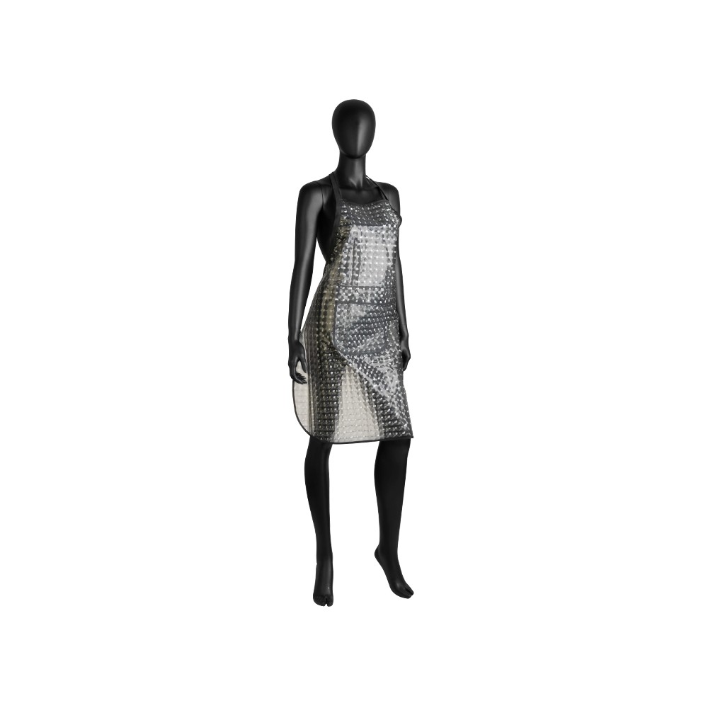 Delantal de peluquería k33 transparente — vista frontal