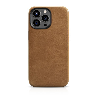 Lederen tas iPhone 14 pro magnetisch met Magsafe olie wax premium lederen tas bruin bruin