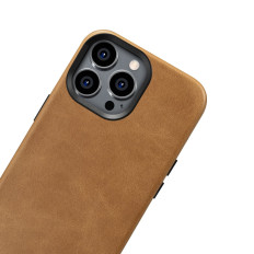 Lærveske iPhone 14 Pro Magnetic med MagSafe Oil Wax Premium Lærveske Brown Brown