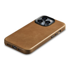 Lederen tas iPhone 14 pro magnetisch met Magsafe olie wax premium lederen tas bruin bruin