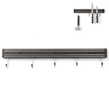 Magnetisk remsa för knivar med krokar längd 450 mm - Hendi 820308
