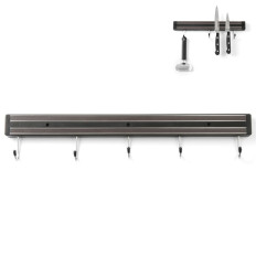 Μαγνητική λωρίδα για μαχαίρια με άγκιστρα μήκους 450 mm - Hendi 820308