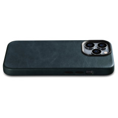 Leather iPhone 14 Pro Magnetic Case with Magsafe Oil Wax Premium Leather Case Dark Blue
