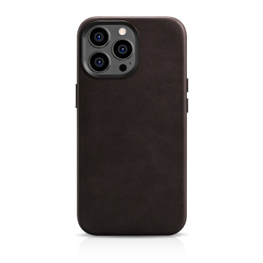 Leather case iPhone 14 Pro magnetic with Magsafe Oil Wax Premium Leather Case Dark Brown