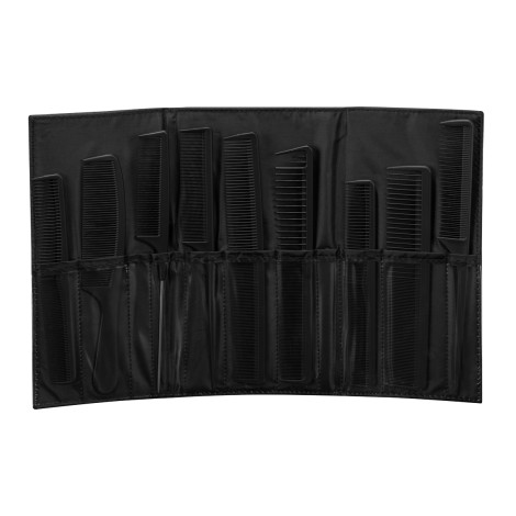Set de 9 peines de carbono antistáticos N-20 ACTIVESHOP — conjunto mostrado