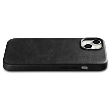 Usnje iPhone 14 plus magnetni primer z magsafe olje Wax Premium Usnje Case Black