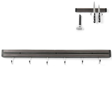 Magnetische strip voor messen met haken lengte 600 mm - Hendi 820407