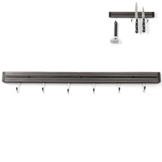 Magnetische strip voor messen met haken lengte 600 mm - Hendi 820407