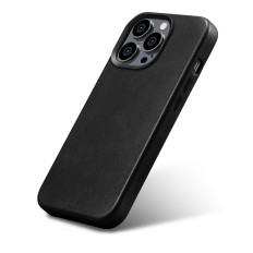 Kožený iPhone 14 Pro Max Max Magnetic s Magsafe Oil Wax Premium Kožené puzdro Čierna