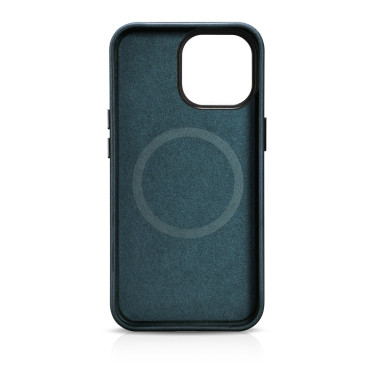 Usnjena Case iPhone 14 Pro Magnetni magneti z Magsafe Oil Wax Premium usnje Case Navy