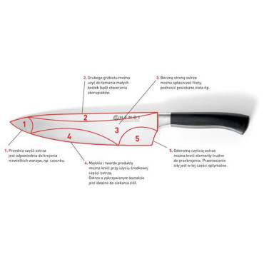 Professionel madlavning Knivkokk Forgjorte Profi Line 250 mm Stål - Hendi 844205