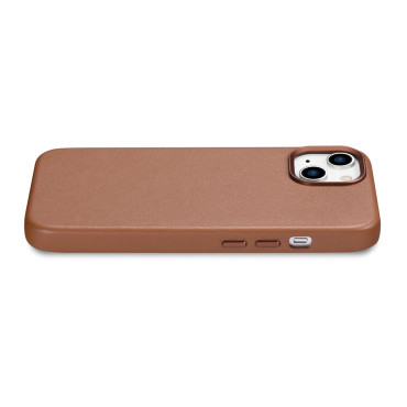 Dabīgs ādas korpuss iPhone 14 MagSafe Case Ādas brūns vāks